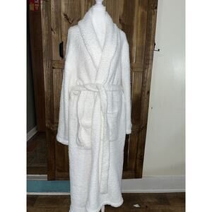 Barefoot Dreams CozyChic White Women’s Robe NWT Size 2 Soft Spa Comfort